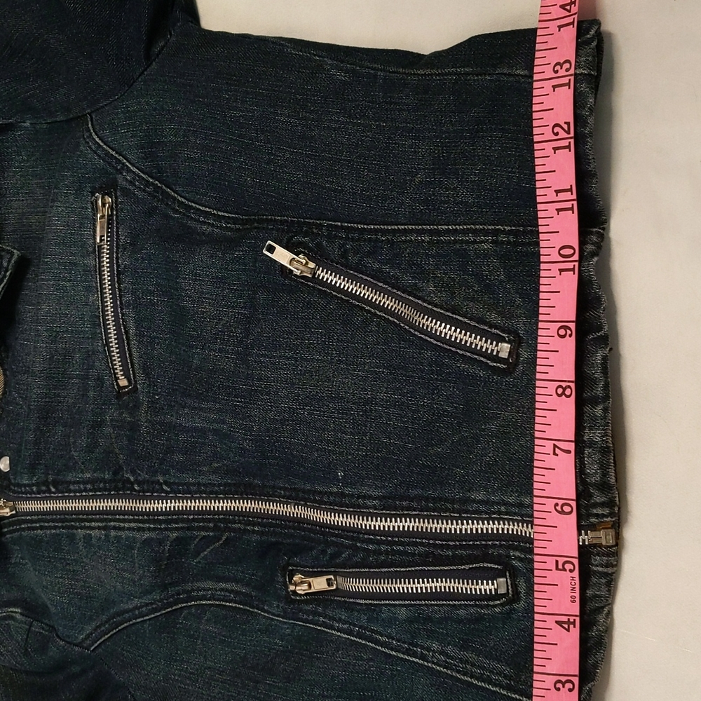 MANGO JEANS Moto Denim Jacket - Picture 12 of 13